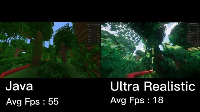 Ultra Realistic Graphics Vs Java in Minecraft! (RTX3050) смотреть онлайн