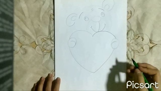 Как нарисовать мишку с сердцем легко. (How to draw a cute cartoon bear) смотреть онлайн