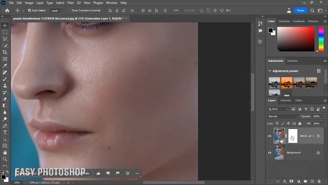 Effortless Skin Retouching with the New Photoshop AI смотреть онлайн