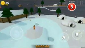 super bear adventure прохождение. Снежная долина. Золотые медведи, монеты.