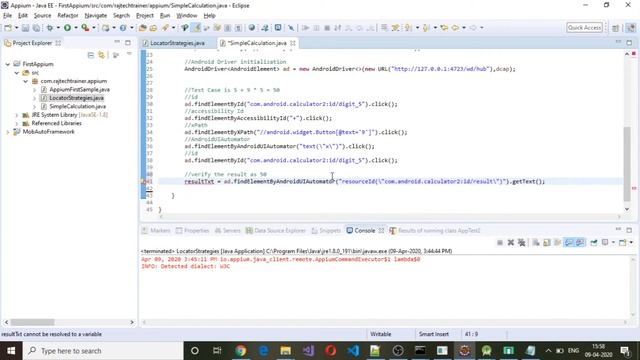 Appium : Mobile Test Automation - Part 11 - End to End Example on Emulator смотреть онлайн
