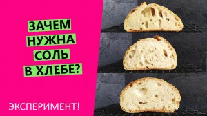 Зачем соль в хлебном тесте? Как она влияет на результат? {НАГЛЯДНЫЙ ЭКСПЕРИМЕНТ}