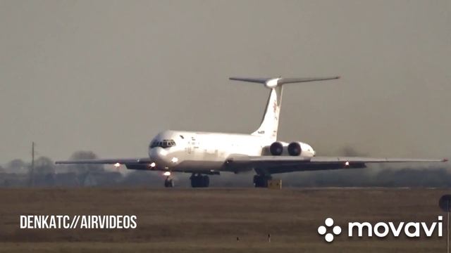 Руление и взлет легендарного ил62 EW-450TR. Аэропорт Гомель,февраль 2020 смотреть онлайн