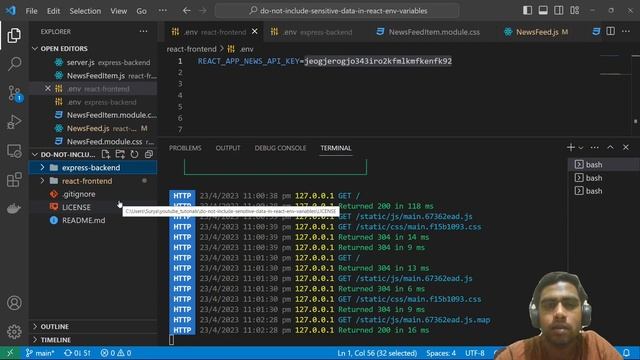 This is why sensitive information (like API Key) SHOULD NOT be added to React environment variables смотреть онлайн