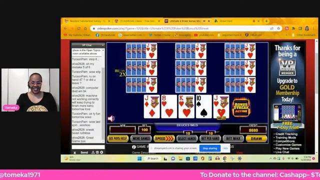 Live Videopoker.com play with Tomeka in Las Vegas! смотреть онлайн