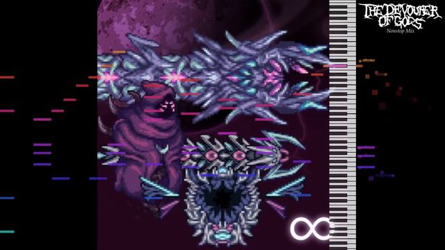 DM DOKURO - The Devourer of Gods (Nonstop Mix) | Terraria Calamity Mod | Piano MIDI Sequence Mashup смотреть онлайн