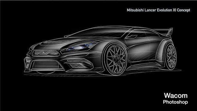 Mitsubishi Lancer Evolution XI concept (3) - Concept Car Sketch/Render(汽車概念速寫) смотреть онлайн