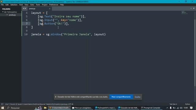 Crie Janelas Para seus Programas em Python com PySimpleGui смотреть онлайн
