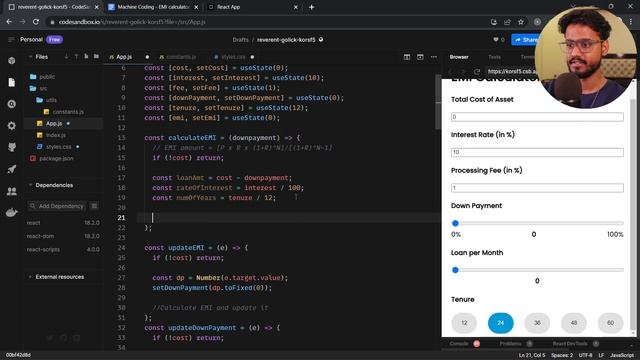 React JS Interview Questions ( EMI Calculator ) - Frontend Machine Coding Interview Experience смотреть онлайн