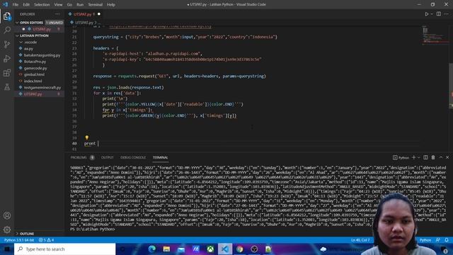 PRAYER TIME API WITH PYTHON || UTS PAT смотреть онлайн
