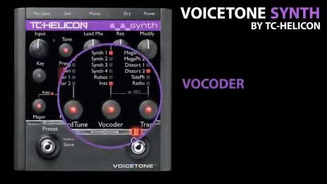 TC Helicon VoiceTone Synth Vocal Effects Pedal www.whybuynew.co.uk смотреть онлайн