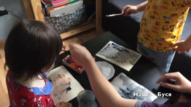 Соль в рисовании акварелью. Простые опыты смотреть онлайн