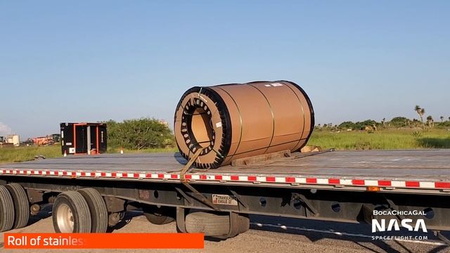 SpaceX Boca Chica - SN6 Mass Simulator arrives. High Bay into Level 4 смотреть онлайн