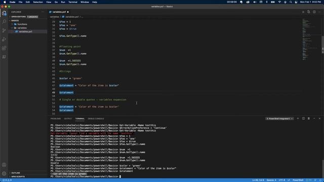 Powershell Basics : Variables смотреть онлайн