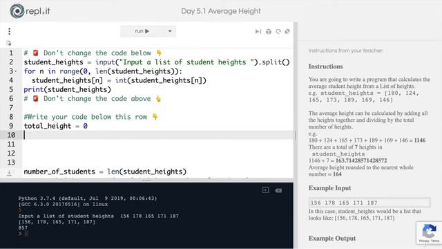 5 Day 5 Beginner Python Loops 3 Interactive Coding Exercise Average Height смотреть онлайн