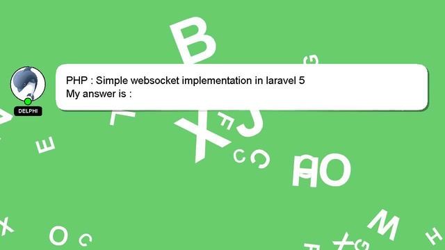 PHP : Simple websocket implementation in laravel 5 смотреть онлайн