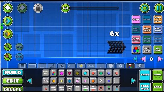 Geometry dash ТУТОРИАЛ КАК СДЕЛАТЬ СКОРОСТЬ 5x 6x 8x и т. д. смотреть онлайн
