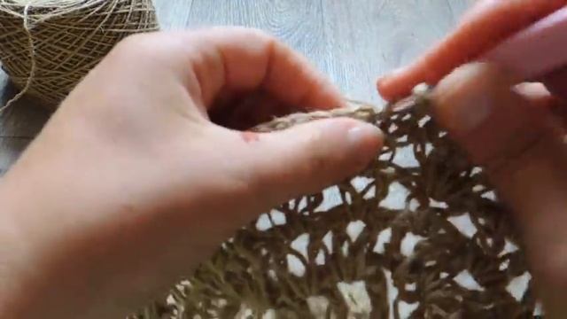 Коврик из джута крючком. смотреть онлайн