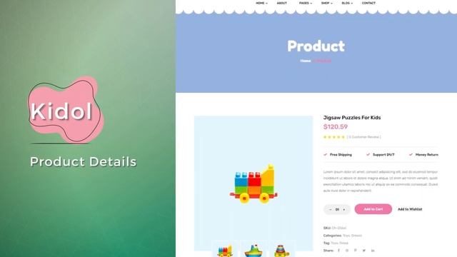 Kidol - Kids Toys Store eCommerce HTML Template | Bootstrap Template смотреть онлайн