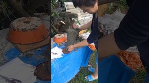 Грибы из цемента. Очень просто и быстро. Поделки для сада.