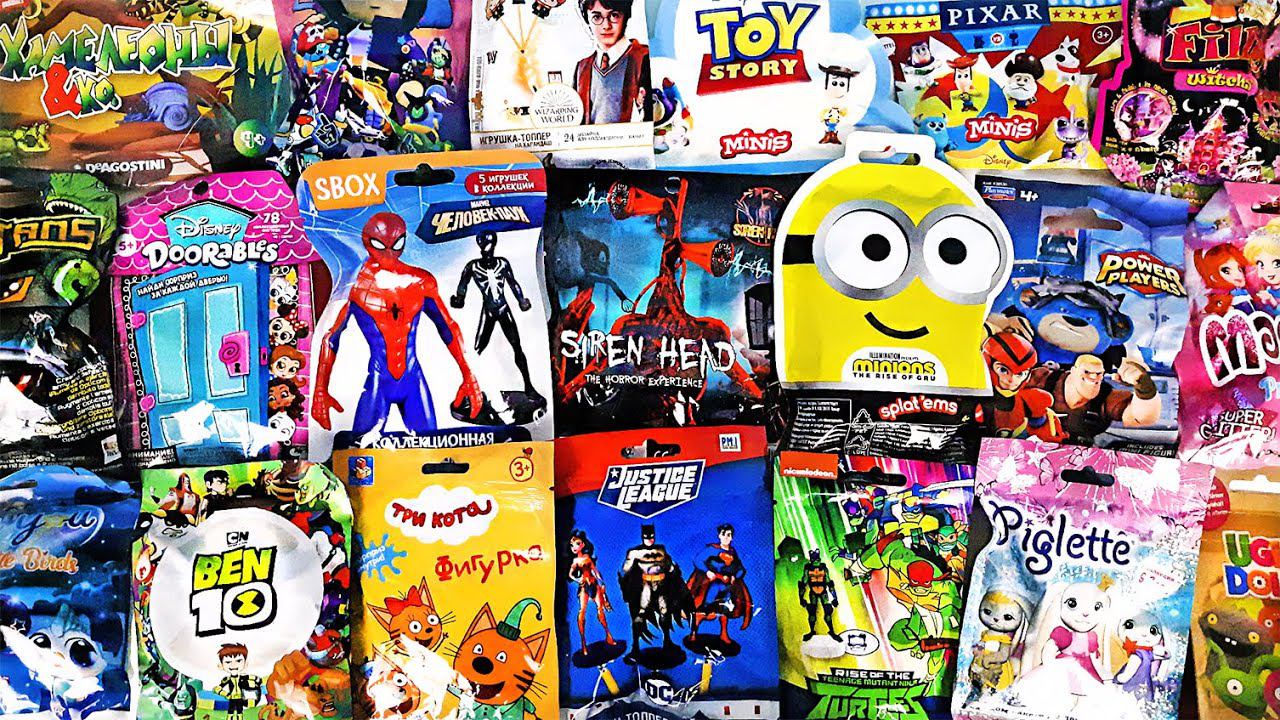 20 СЮРПРИЗОВ В ПАКЕТИКАХ Brawl Stars, Spider-man, Три кота, DC, Миньоны, Сиреноголовый, Pixar Disney смотреть онлайн