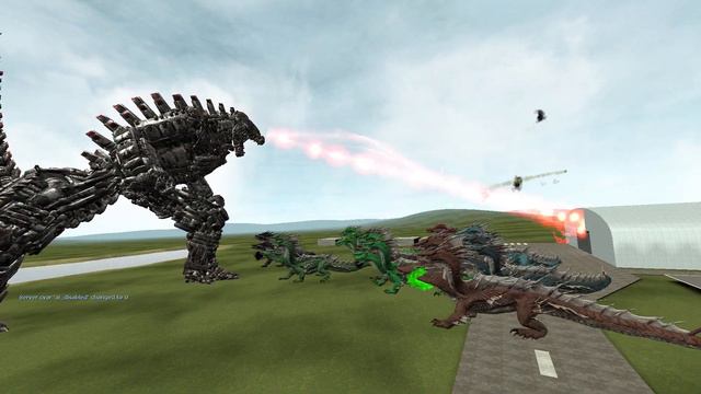 Mecha Godzilla VS Hydra SNPC Fight Garry's Mod смотреть онлайн