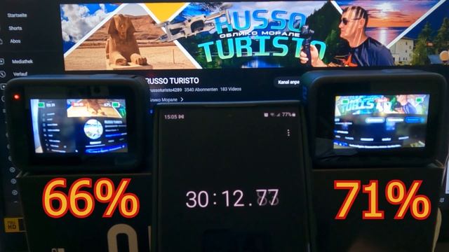 Hero 12 vs 11 Test. GoPro Hero 12 Hero 11 camera test, for 5K runtime at room temperature 22°