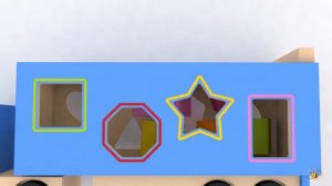 Учим фигуры для детей. Игрушки для малыша: грузовик с формами. Мультик про машинки