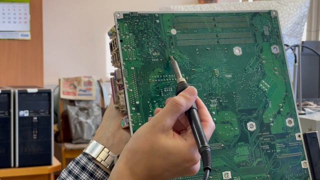 Разборка HP DC 5700 и ремонт материнской платы смотреть онлайн