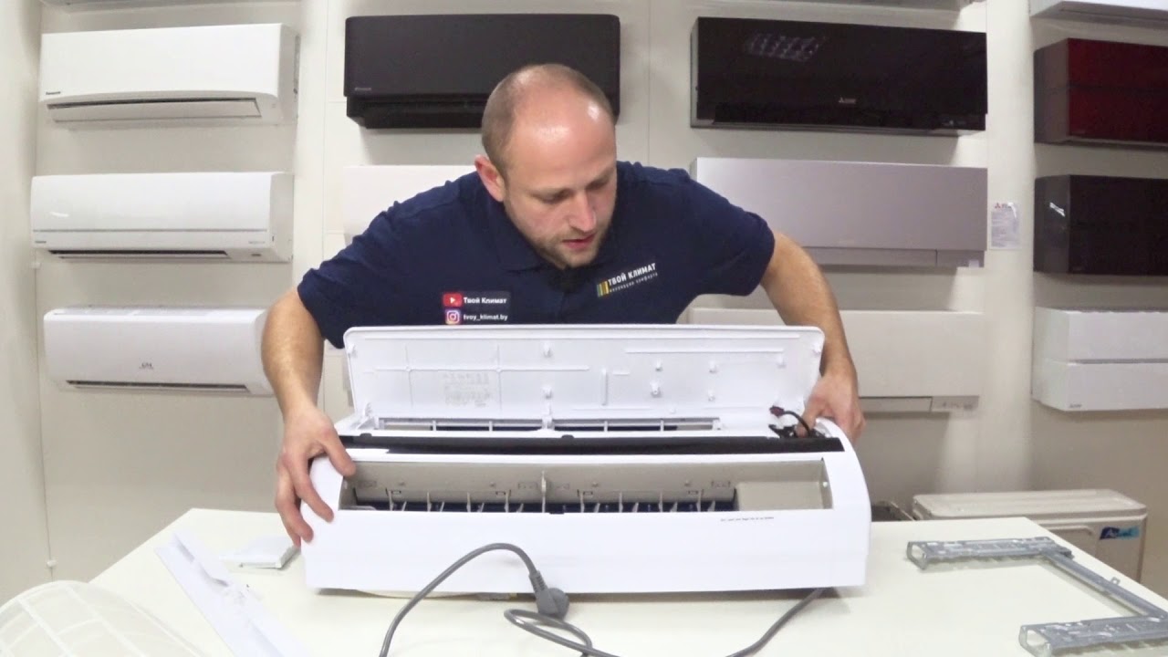 Как разобрать и собрать крышку внутреннего блока. Кондиционер AUX.mp4 смотреть онлайн