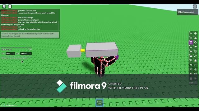 How To Use Hinges With Btools ( Roblox )