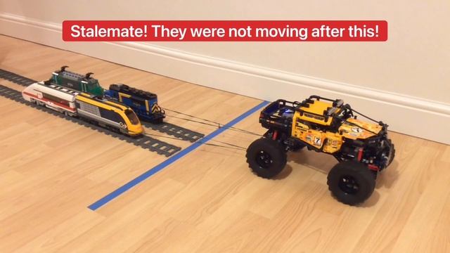 TUG OF WAR Battle part 3! Featuring Lego Technic models 9398, 42099, 42100 Liebherr + powerful MOC смотреть онлайн