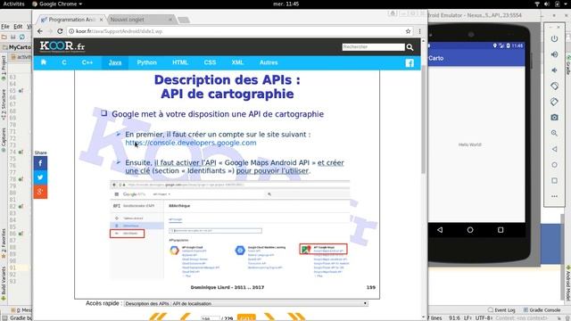 TUTO Android : Mise en oeuvre d'une carto Google Maps et du service de localisation. смотреть онлайн