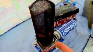 Обогреватель для палатки | как обогреть палатку зимой | обогреватель из туристической горелки