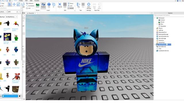 Изменение начального персонажа - Уроки Roblox Studio смотреть онлайн