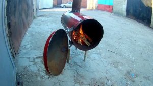 Печь за один день из газового баллона.