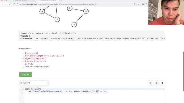 2685. Count the Number of Complete Components (Leetcode Medium) смотреть онлайн