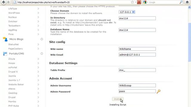 How to Install MediaWiki using AMPPS смотреть онлайн