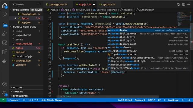 Expo Auth Session for Google Authentication on React Native Apps смотреть онлайн