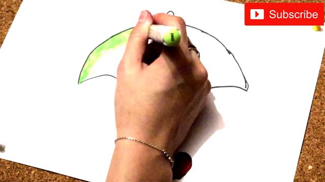 Рисунок зонтика для детей / Drawing umbrella for children / Bolalar uchun soyabon rasmini chizish смотреть онлайн