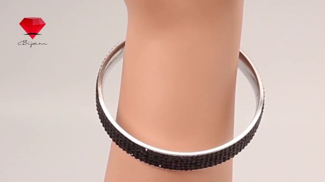 Bije.ru: Браслет из полированной стали с черными фианитами Kathrin (Катрин)