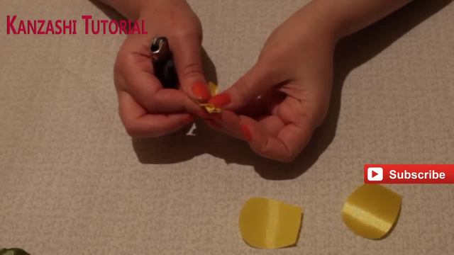 Kanzashi Flower Tutorial - Kanzashi Rose - Kanzshi Tutorial смотреть онлайн