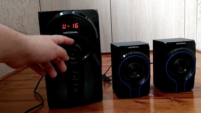 Акустическая система 2.1 National NAS-1250 - настройка радио с пульта, воспроизведение звука с ради смотреть онлайн