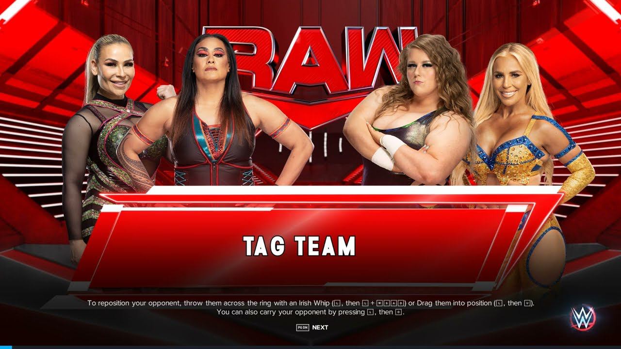 WWE2K23 Natalya & Tamina vs Doudrop & Dana Brooke Tag Team Match смотреть онлайн