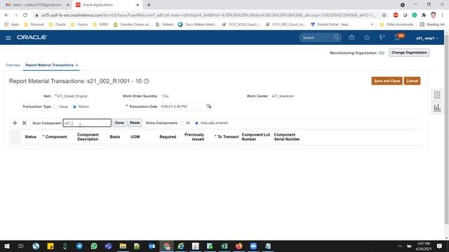 Oracle Cloud MFG Repair & Rework WIP Jobs Process Subbu Jayaram смотреть онлайн