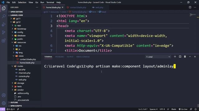 Create Layout using Component in Laravel (Hindi) смотреть онлайн