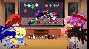Sonic characters react to Enough of EXE|FnF vs OG Sonic.EXE(real-joke mod)| Frost The Hedgehog☆-Yan