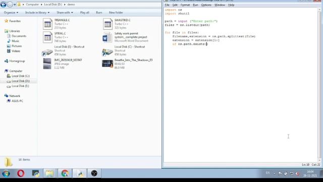 File Organiser using python смотреть онлайн