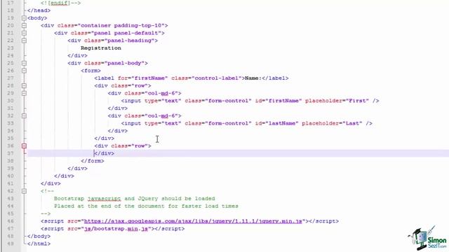 Bootstrap Tutorial For Beginners - [Part 12] - How to Create Registration Form - Part 1 смотреть онлайн