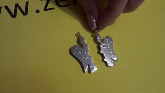 Парный кулон половинки ангела в виде пазла смотреть онлайн